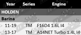 Pair of Ultima rear gas shock absorbers to suit Holden Barina TM F16D4 A14NET Turbo 1.4L 1.6L I4