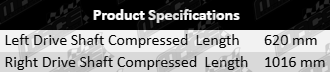 Pair of front CV drive shafts for Jeep Grand Cherokee WG WJ ERH 4.0L I6 without LSD