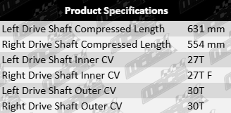 Pair of Front CV Drive Shafts Holden Captiva CG Z24SED Z20S1 Turbo Diesel 2.0L 2.4L I4 4WD Only