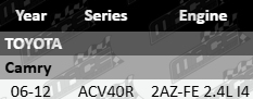 Pair of front CV drive shafts for Toyota Camry ACV40R 2AZ-FE 2.4L I4