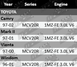 Pair of front CV drive shafts to suit Toyota MCV20R 1MZ-FE 3.0L V6