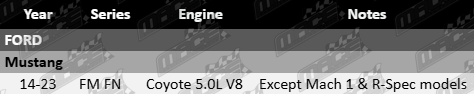 Ultima front ceramic brake pad set Ford Mustang FM FN Coyote 5.0L V8 except Mach 1 and R-Spec models