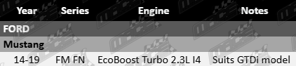 Ultima front ceramic brake pad set to suit Ford Mustang FM FN EcoBoost 2.3L I4 GTDI model