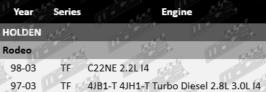Ultima rear brake shoe set Holden Rodeo TF C22NE 4JB1-T 4JH1-T turbo diesel 2.2L 2.8L 3.0L I4