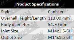 Fuel-Filter-Fairlane-FF807-Specification-Table