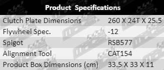 Clutch-Kit-Jackaroo-CLK612-Product-Specification-Table