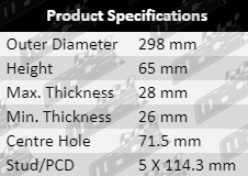 Disc-Brake-Rotors-Fairlane-BRK813-BRK866-Product-Specifications