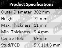 Disc-Brake-Rotors-Santa-Fe-BRK6116-Product-Spaecifications.