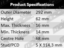 Brake_Rotors-350Z-BRK6132-Product-Specifications
