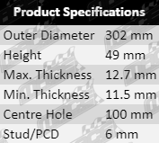Brake-Rotors-Hilux-BRK449-Product-Specifications
