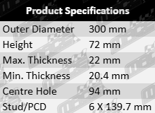 Brake-Rotors-Pajero-BRK6147-BRK6148-Product-Specifications
