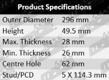 Brake-Rotors-Estima-BRK4291-Product-Specification