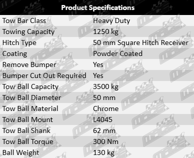 TAG Heavy Duty Tow Bar compatible with Kia Seltos EP ER G4NH G4FJ Turbo 1.6L 2.0L I4 – Durable and Reliable Towing Solution