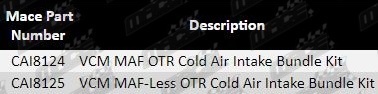 Cold-Air-Intake-G8-CAI8125-Parts-Guide