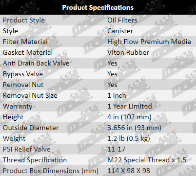 Oil_Filter-Commander-OF812-Product-Specifications