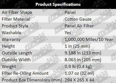 Air-Filter-Falcon-AF505-Product-Specifications