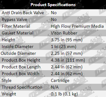 Oil-Filter-Cruze-OF420-Product-Specifications
