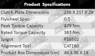 4terrain-Ultimate-Clutch-Kit-CLK4115-Product-Specification-Table