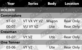 ULTIMA rear heavy duty shock absorber compatible with Holden VU, VT, VX, VY, VZ wagon and ute models