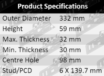 Disc-Break-Rotor-Set-Ranger-BRK495-Product-Specification
